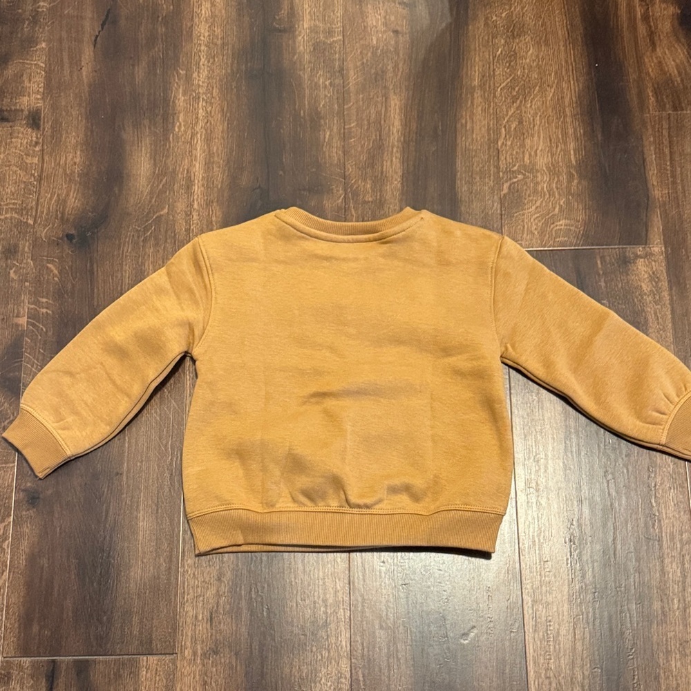 Little Co, by Lauren Conrad Pumpkin Graphic Kids Crew Pullover Sweatshirt NWT - Picture 2 of 2